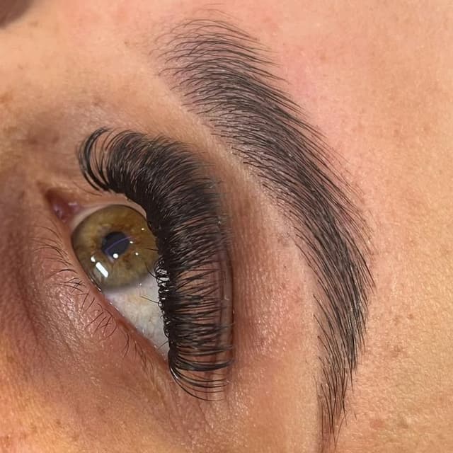 Wispy wet set + eyebrow wax&henna at Kimspa&beauty in Dallas, TX